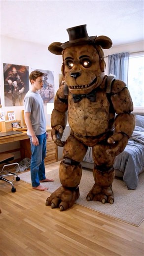 Brought animatronic Freddy home without parents knowing #fnaf #dimastv #funtimefoxy #fnafworld