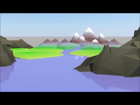 3d modeling low Poly Landscape (Autodesk Maya Tutorial)