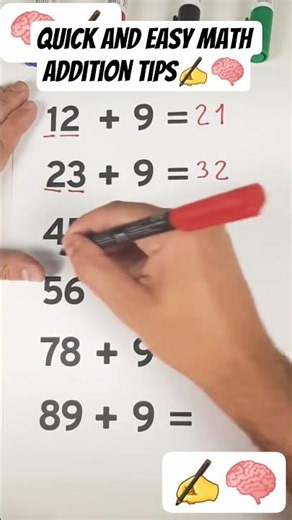 quick and easy math addition tips🧠✍️ #math #mathematics #education #shortsfeed #shcool