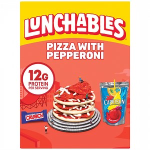 Lunchables Pepperoni Pizza with Capri Sun Fruit Punch and Crunch Bar Fun Pack, 4.7 oz & 6 fl oz Package