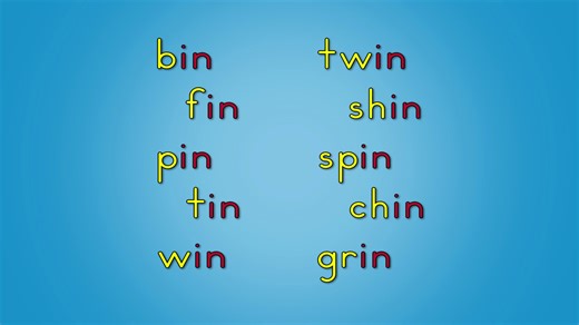 拼读F006 Word Family -in _ Phonics Song for Kids _ Jack Hartmann