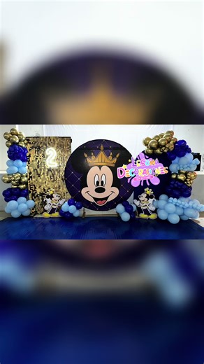 Decoración de mickey rey 👑💙🩵💛 cotiza sin compromiso tu decoración 📝 📲 #mickeymouse #mickeyrey #decoracionmickey Decoración Mickey Mouse Rey 👑💙🩵💛