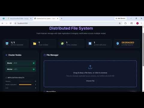 Distributed File System with Fault Tolerance