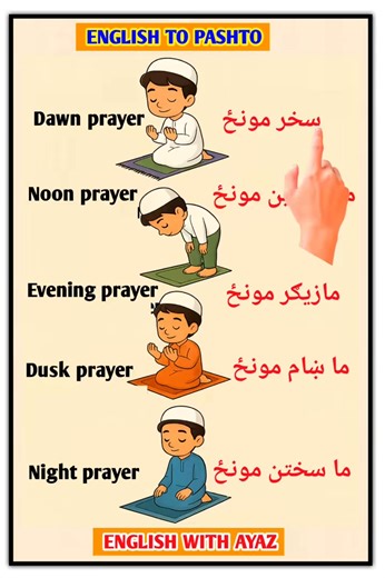 English to pashto Islamic vocabulary. #englishwithayaz #englishpashto #انگلش #viral #foryou | Englishwithayaz