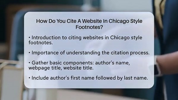 How Do You Cite A Website In Chicago Style Footnotes? - The Language Library