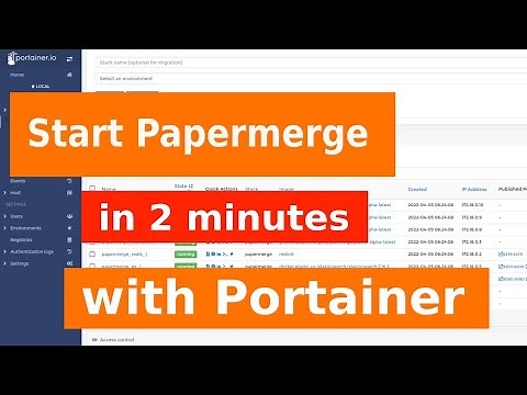 Start Papermerge in 2 minutes with Portainer