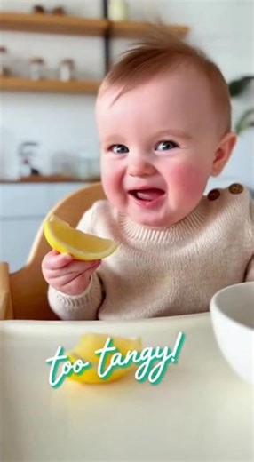 Baby's Hilarious First Lemon Taste Reaction!