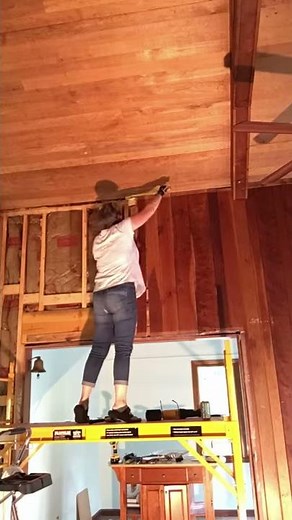 Removing tongue and groove pine paneling