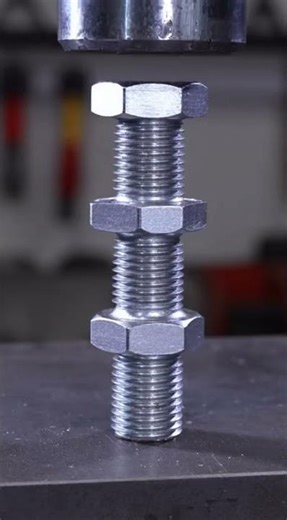 Steel Bolts Stacked | Sequential Snap Test #hydraulicpress