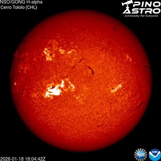 X-FLARE! Sun in H-alpha: Jan 18, 2026 #PinoAstro