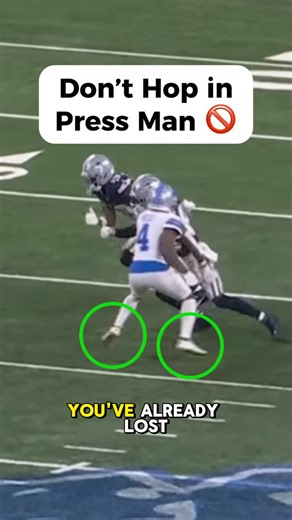 Coach Colonna | Defensive Back • DB on Instagram: "Watch out for this mistake in press man. If you have both your feet off the ground, you won’t be able to change direction until your foot’s down ✅ Train with us on Lockdown Academy - link in bio 🔒 #defensiveback #football"