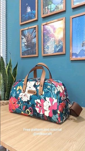 mini duffle bag #freepattern #bagmaking #bagmakingtutorial #bagmakingclass