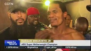Tanzania's Hassan Mwakinyo has clinched the Africa Boxing Union Super Welterweight title. His win comes after outclassing Antonio Mayala of Angola for the vacant belt in the headline bout of the second edition of Rumble in Dar on Friday night. CGTN's Daniel Kijo was there and brings us this story. #boxing #tanzania #rumble #Hassan | CGTN Africa