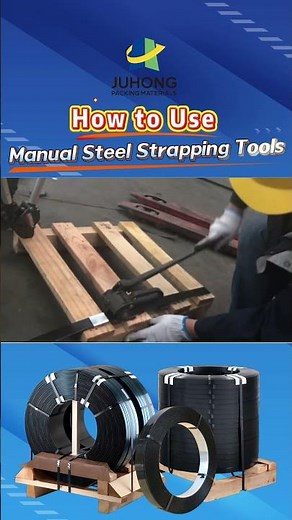 FAST & SAFE: How to Use a Manual Steel Strapping Tensioner (Metal Strapping Guide)#shorts