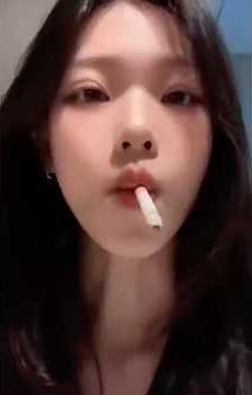cute Chinese girl smoking 16