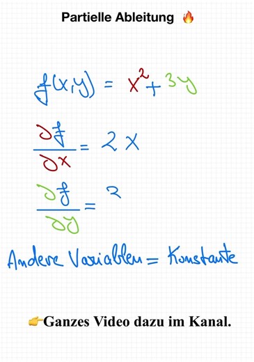 Mehrere Variablen ableiten? So geht’s!