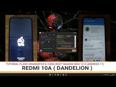 TUTORIAL FLASH ORANGEFOX & CARA ROOT MAGISK | REDMI 10A | DANDELION | MIUI 12.5 | ANDROID 11