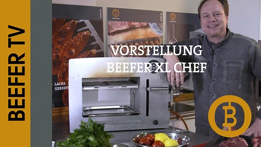 Beefer XL Chef: Frank Hecker stellt den neuen Beefer mit 800 Grad Oberhitze für Profiküchen vor. Hier findest Du alle Infos zum Beefer XL Chef mit Gastrozulassung und Beefer XL für den privaten Garten: https://beefer.de/beefer-xl/ | Beefer Original