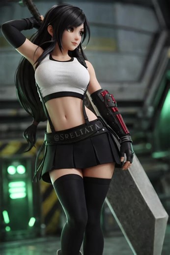 3D Anime tifa Lockhart Final Fantasy 7 Remake #trending #2026 #dancer #tifalockhart #generated