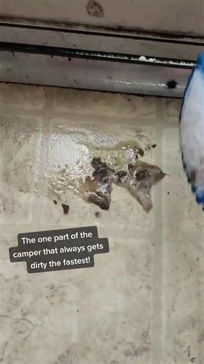 It's one of the dirtiest spots in the camper!! #camper #camperclean #clean #cleaning #cleantiktok #rv #camperlife #rvlife