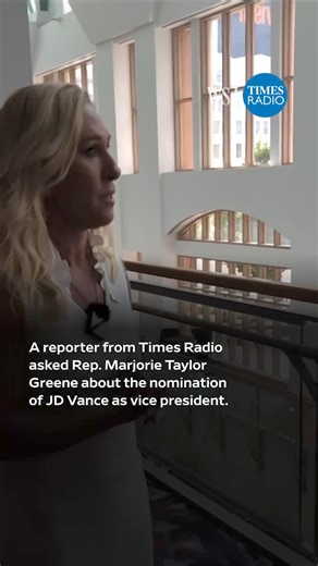 In an interview with a Times Radio reporter at the Republican National Convention, Rep. Marjorie Taylor Greene suggested the media is responsible for division in America. The Times, based in London, and WSJ share common ownership.⁠ ⁠ Watch more: https://on.wsj.com/4fkOBG7 | The Wall Street Journal