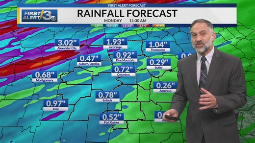 Columbus, GA weather Friday 6PM (01/09/26)