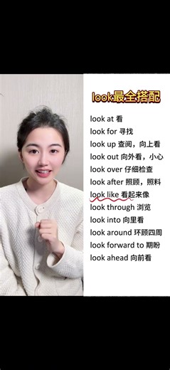 一起来学习look的万能搭配#实用英语#分类记单词#短语#学英语 #口语#一起学口语#shorts