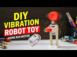 How to Make a Simple DIY Robot Toy Using a 9V Battery & N20 Vibration Motor #scienceproject
