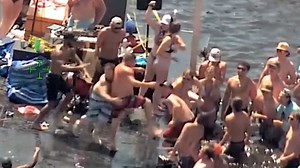 Huge fight explodes at lake party