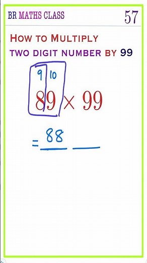 HOW TO MULTIPLY A TWO DIGIT NUMBER BY 99 || MATH TRICKS