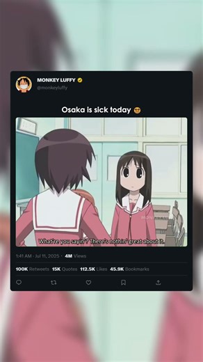 Osaka is sick today 😢 #anime #animeedit #shorts #weeb