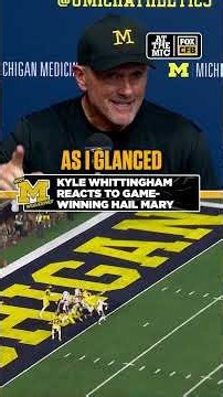 Michigan HC reacts to game-winning Hail Mary after an extra second was added to the clock 🎙️ #cfb