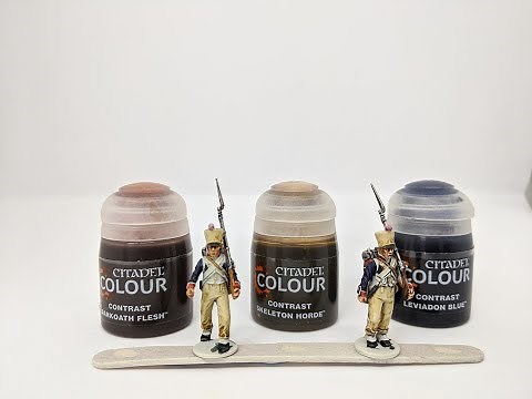 Painting Perry Miniatures French Napoleonic Line Infantry 1807-1814 with Citadel Contrast Paint.