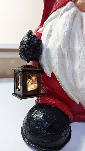 DIY paper mache gnome. . . . #cottonwool #diy #gnome #papermache | halinayilmaz