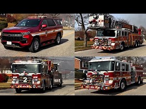 PGFD Fire Trucks Responding To A Working Structure Fire