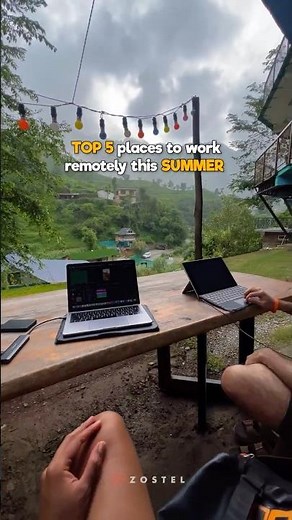 5 Best Workation Places in India! #zostel #shorts #workation