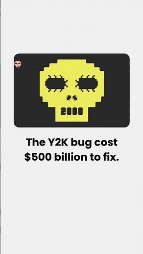 The Y2K bug cost $500 billion to fix.