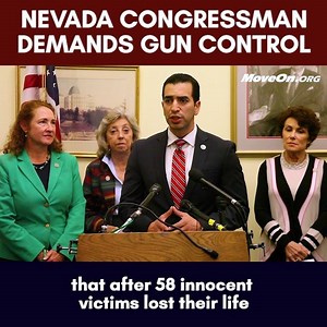343K views · 19K reactions | As a new congressman, Nevada Rep. Ruben J. Kihuen is appalled at Congress's inaction at the mass shooting in his community. "It's unacceptable." Urge your senators to take on the issue of gun safety now: MoveOn.org/GunControlNow | MoveOn | Facebook
