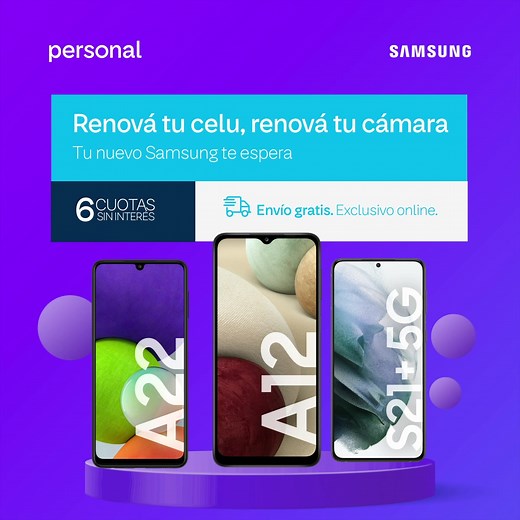 Encontrá los mejores celulares Samsung en Tienda Personal ⚡️ Cuotas Sin Interés ⚡️ Envíos Gratis | Personal Argentina