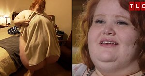 At 294kg, this 33-year-old woman is battling with her weight so she can stand