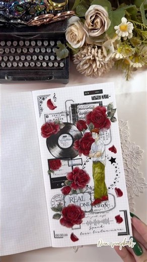 Creating a scrapbook page ✨ #scrapbooking #journalwithme #papercrafts