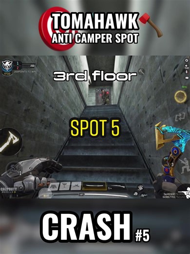Tomahawk Anti Camper Spot in Crash | Call of Duty Mobile
