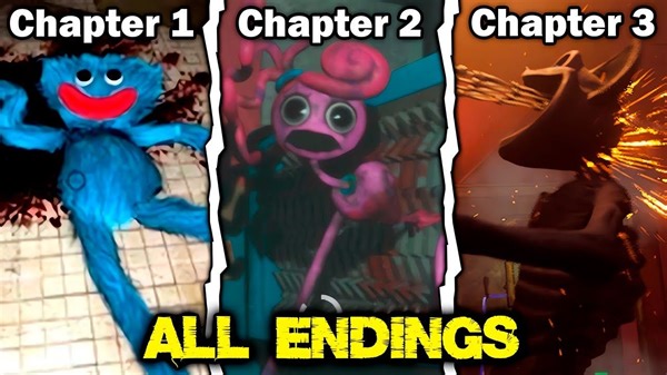 Poppy Playtime_ Chapter 1, 2, 3 - ALL ENDINGS (Showcase)
