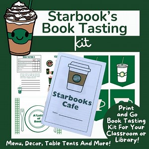 Starbooks Book Tasting Kit: Coffee Shop Classroom Decor (printable Resource - Etsy