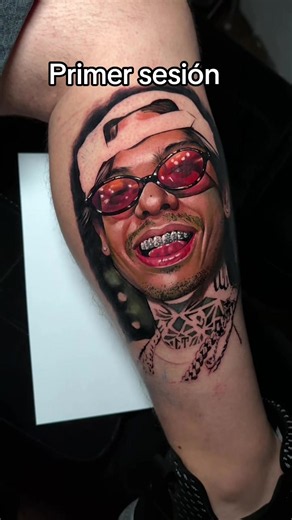 Natanael Cano Primer sesión de este retrato a color ✨ #tattoo #guadalajara #natanaelcano #losangeles #tatuajes