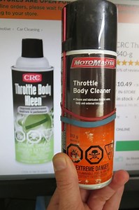 Rough idle SOLVED with throttle body cleaner.  How to.