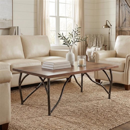 Iron Coffee Table – Greenwood – American Made by Urban Forge – Coal Black Finish - Etsy