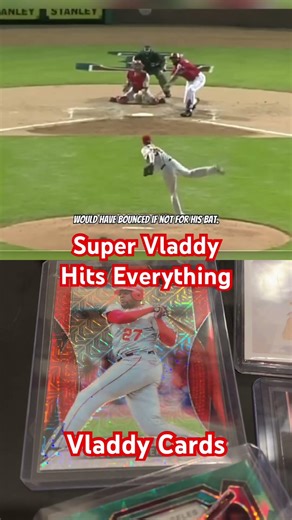 Angels Hall of Fame Vladimir Guerrero Hits Everything. Vladdy Baseball Card Collection. Sportcards.