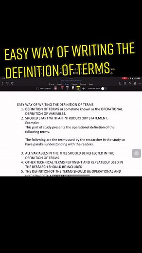 Writing Definition of Terms Made Easy