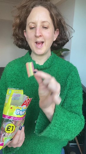 Haribo Rainbow Strips Review by Mom | Sweet and Sour Fizzy Sweets | Haribo Treats